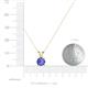 3 - Jassiel 6.50 mm Round Tanzanite Double Bail Solitaire Pendant Necklace 