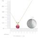 3 - Jassiel 6.50 mm Round Pink Tourmaline Double Bail Solitaire Pendant Necklace 