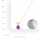 3 - Jassiel 6.50 mm Round Amethyst Double Bail Solitaire Pendant Necklace 