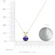 3 - Jassiel 6.50 mm Round Iolite Double Bail Solitaire Pendant Necklace 