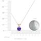 3 - Jassiel 6.50 mm Round Iolite Double Bail Solitaire Pendant Necklace 