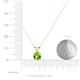 3 - Jassiel 6.50 mm Round Peridot Double Bail Solitaire Pendant Necklace 