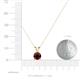 3 - Jassiel 6.50 mm Round Red Garnet Double Bail Solitaire Pendant Necklace 
