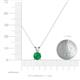 3 - Jassiel 6.00 mm Round Emerald Double Bail Solitaire Pendant Necklace 