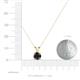 3 - Jassiel 6.00 mm Round Black Diamond Double Bail Solitaire Pendant Necklace 