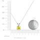 3 - Jassiel 6.00 mm Round Yellow Sapphire Double Bail Solitaire Pendant Necklace 