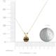 3 - Jassiel 6.50 mm Round Smoky Quartz Double Bail Solitaire Pendant Necklace 