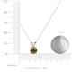 3 - Jassiel 6.50 mm Round Smoky Quartz Double Bail Solitaire Pendant Necklace 