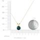 3 - Jassiel 6.50 mm Round London Blue Topaz Double Bail Solitaire Pendant Necklace 