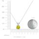 3 - Jassiel 6.50 mm Round Yellow Diamond Double Bail Solitaire Pendant Necklace 