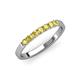 4 - Fiala 2.40 mm Yellow Sapphire 7 Stone Wedding Band 
