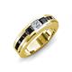 4 - Jayden 1.47 ctw Princess shape Moissanite accented Black Diamonds Men Wedding Band (5.20 mm) 