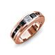 4 - Jayden 1.47 ctw Princess shape Moissanite accented Black Diamonds Men Wedding Band (5.20 mm) 