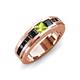 4 - Jayden 1.40 ctw Princess shape Peridot accented Black Diamonds Men Wedding Band (5.20 mm) 