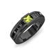4 - Jayden 1.40 ctw Princess shape Peridot accented Black Diamonds Men Wedding Band (5.20 mm) 