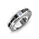 4 - Jayden 1.50 ctw Princess shape Lab Grown Diamond accented Black Diamonds Men Wedding Band (5.20 mm) 