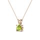 2 - Jassiel 5.80 mm Round Peridot Double Bail Solitaire Pendant Necklace 