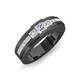 4 - Jayden 1.22 ctw Princess shape Center Natural Diamond Men Wedding Band (5.20 mm) 