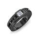 4 - Jayden 1.48 ctw Princess shape Diamond accented Black Diamonds Men Wedding Band (5.20 mm) 