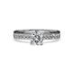 2 - Inez 1.20 ctw Classic IGI Certified Lab Grown Diamond (6.50 mm) Accented Natural Diamonds Euro Shank Bridal Set Ring  