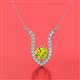 2 - Lyra 6.00 mm Round Yellow Diamond and White Diamond Accent Pendant Necklace 