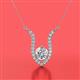 2 - Lyra 6.00 mm Round Forever Brilliant Moissanite and Diamond Accent Pendant Necklace 