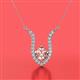 2 - Lyra 6.00 mm Round Morganite and Diamond Accent Pendant Necklace 