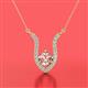 2 - Lyra 6.00 mm Round Morganite and Diamond Accent Pendant Necklace 