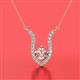 2 - Lyra 6.00 mm Round Morganite and Diamond Accent Pendant Necklace 