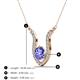 3 - Lyra 6.00 mm Round Tanzanite and Diamond Accent Pendant Necklace 
