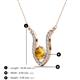 3 - Lyra 6.00 mm Round Citrine and Diamond Accent Pendant Necklace 