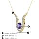 3 - Lyra 6.00 mm Round Iolite and Diamond Accent Pendant Necklace 