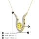 3 - Lyra 6.00 mm Round Yellow Sapphire and Diamond Accent Pendant Necklace 