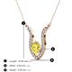 3 - Lyra 6.00 mm Round Yellow Sapphire and Diamond Accent Pendant Necklace 