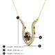 3 - Lyra 6.00 mm Round Smoky Quartz and Diamond Accent Pendant Necklace 