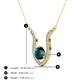 3 - Lyra 6.00 mm Round London Blue Topaz and Diamond Accent Pendant Necklace 