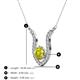 3 - Lyra 6.00 mm Round Yellow Diamond and White Diamond Accent Pendant Necklace 