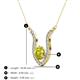 3 - Lyra 6.00 mm Round Yellow Diamond and White Diamond Accent Pendant Necklace 