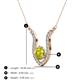 3 - Lyra 6.00 mm Round Yellow Diamond and White Diamond Accent Pendant Necklace 