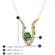 3 - Lyra 6.00 mm Round Lab Created Alexandrite and Diamond Accent Pendant Necklace 