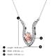3 - Lyra 6.00 mm Round Morganite and Diamond Accent Pendant Necklace 