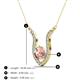 3 - Lyra 6.00 mm Round Morganite and Diamond Accent Pendant Necklace 