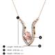 3 - Lyra 6.00 mm Round Morganite and Diamond Accent Pendant Necklace 