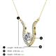 3 - Lyra 6.00 mm Round Diamond Pendant Necklace 