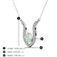 3 - Lyra 6.00 mm Round Opal and Diamond Accent Pendant Necklace 