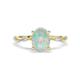 1 - Nuria 1.43 ctw Oval Shape Opal (9X7 mm) accented Natural Diamonds Engagement Ring 