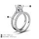 3 - Kalina 2.22 ctw IGI Certified Lab Grown Diamond (7.00 mm) Bridal Set Ring  