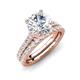 4 - Kalina 2.22 ctw IGI Certified Lab Grown Diamond (7.00 mm) Bridal Set Ring  