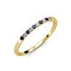 2 - Clara 2.00 mm Blue Sapphire and Diamond 10 Stone Wedding Band 