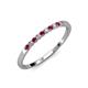 2 - Clara 2.00 mm Ruby and Diamond 10 Stone Wedding Band 